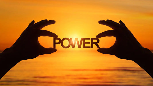 Motivational poster with bold text: 'I have unlimited potential' against a sunrise background, inspiring self-belief.